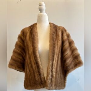 Elegant Brown Fur Cape
